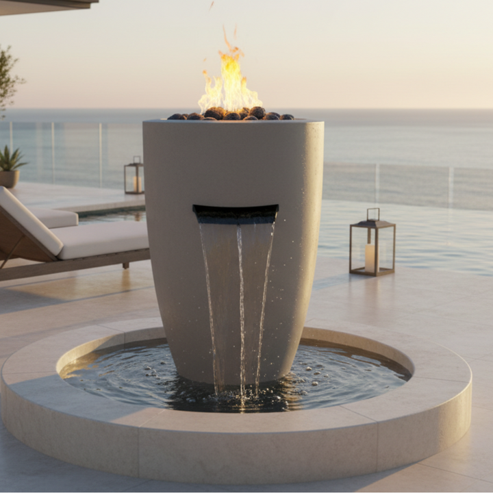 Legacy Round Tall Fire Water Vase
