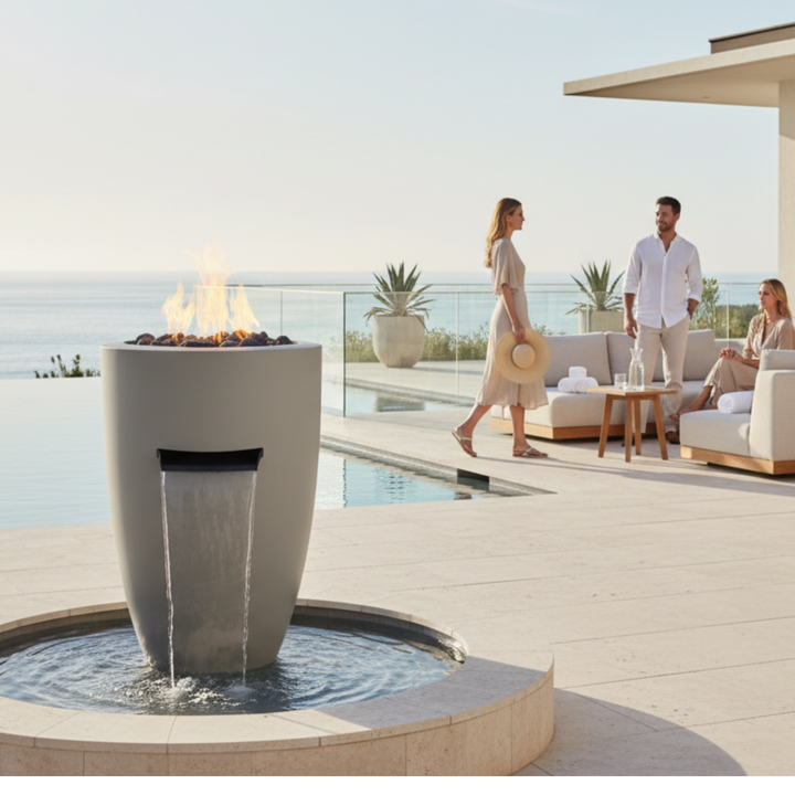 Legacy Round Tall Fire Water Vase