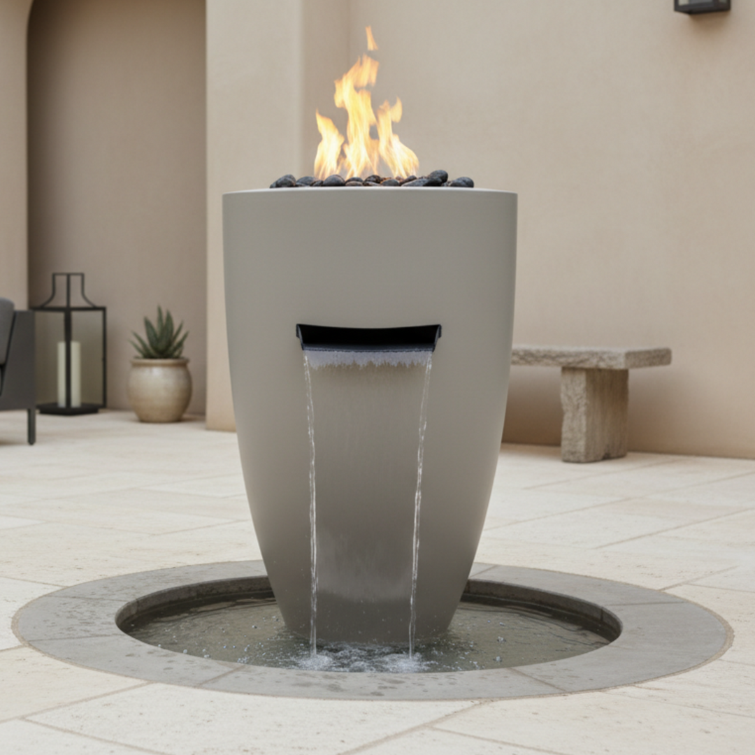 Legacy Round Tall Fire Water Vase