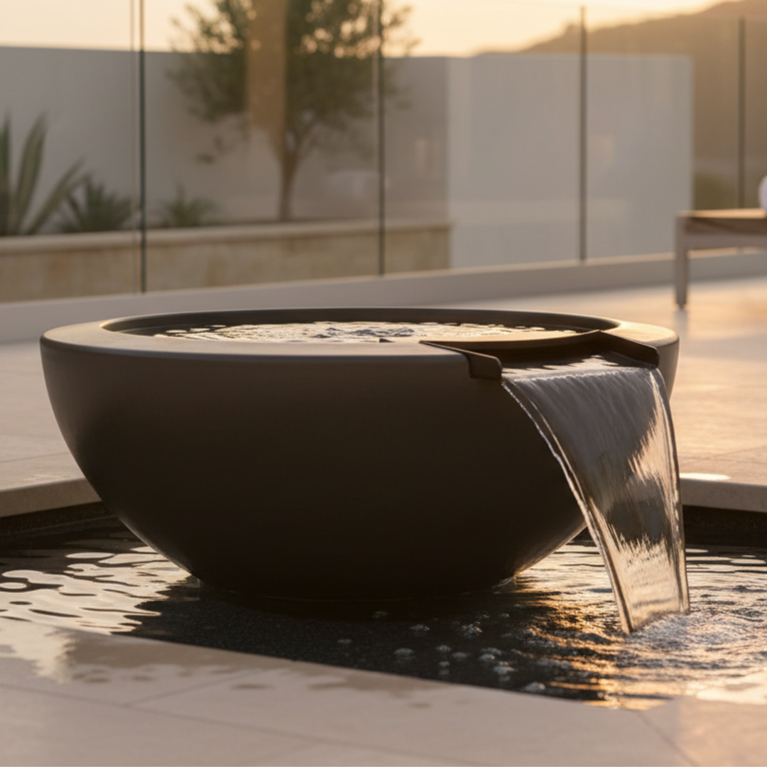 Legacy Round Water Bowl 30X12 in GFRC Concrete by Archpot