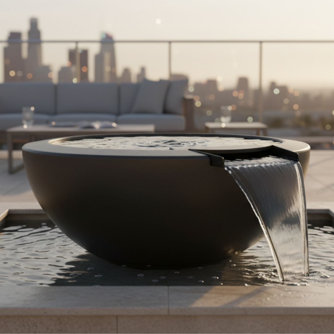 Legacy Round Water Bowl 30X12 in GFRC Concrete by Archpot
