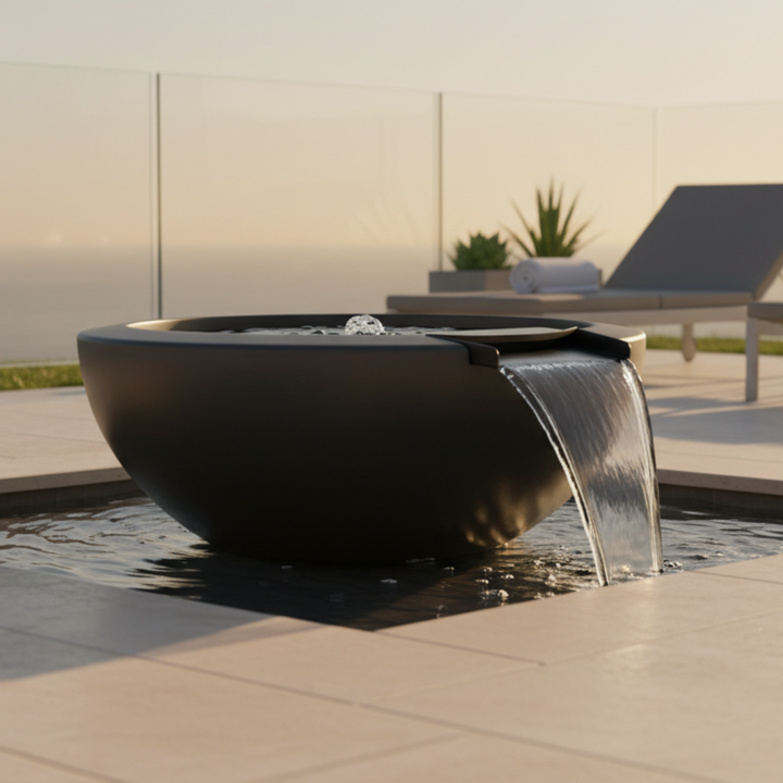 Legacy Round Water Bowl 36X15 in GFRC Concrete by Archpot