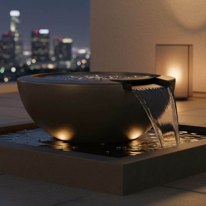 Legacy Round Water Bowl 36X15 in GFRC Concrete by Archpot