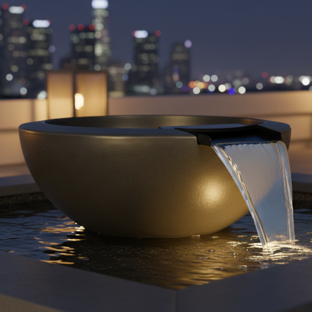 Legacy Round Water Bowl 42X18 in GFRC Concrete by Archpot