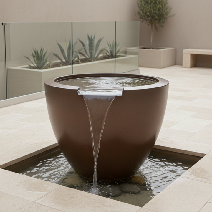Legacy Round Water Vase 30X24 in GFRC Concrete by Archpot
