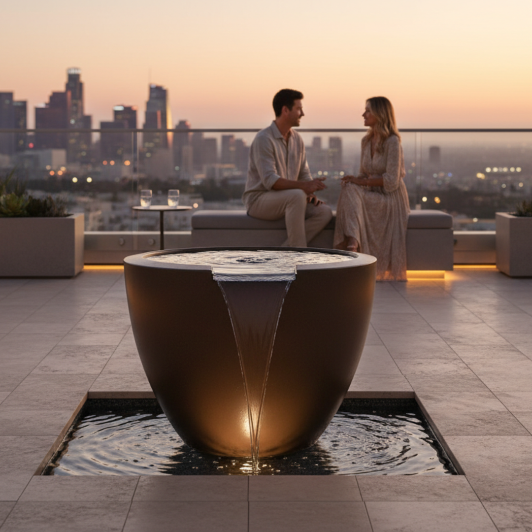 Legacy Round Water Vase 30X24 in GFRC Concrete by Archpot
