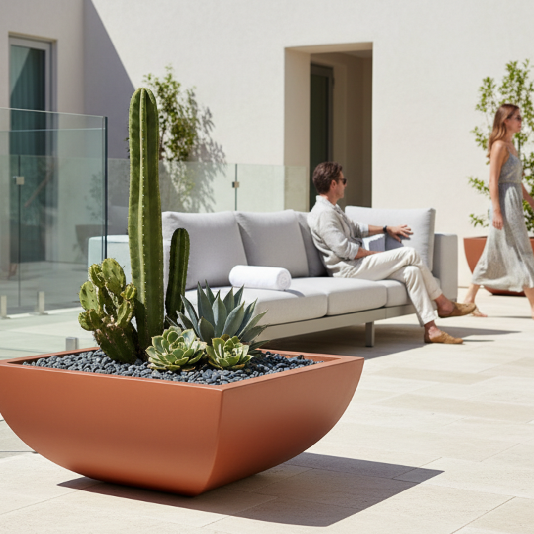 Legacy Square Low Bowl Planter 42X18