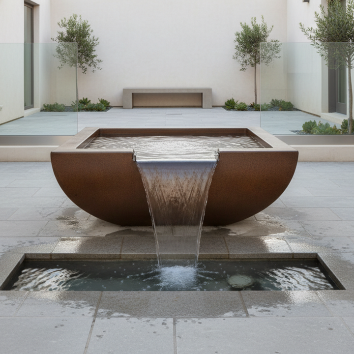 Legacy Square Water Bowl 36X15 in GFRC Concrete by Archpot