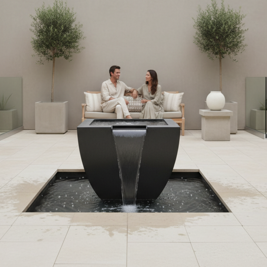 Legacy Square Water Vase 30X24 in GFRC Concrete by Archpot