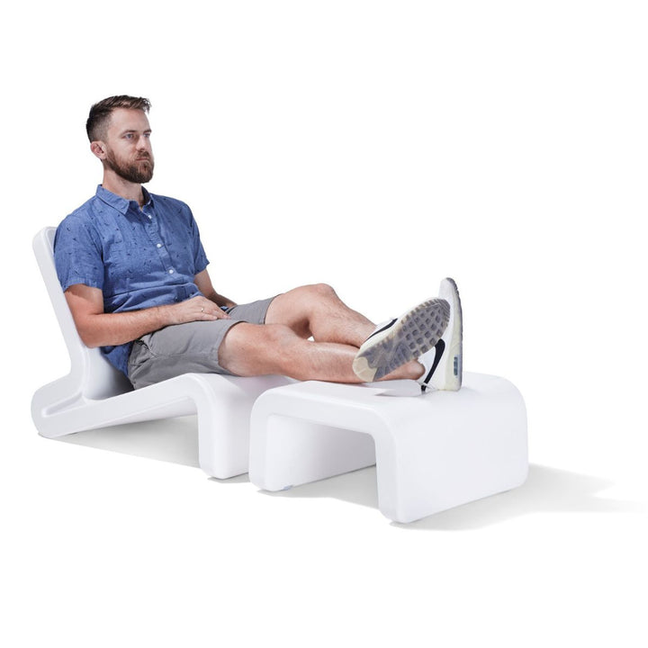 Line Ottoman - Modern Outdoor Ottoman or Side Table for Pool Ledges, Patios & Baja Shelves