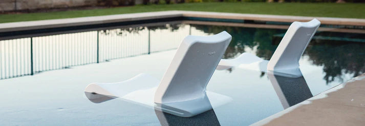 Line Lounge Chair – Modern In-Pool Lounge Chair for Baja & Sun Shelves with Optional Line Ottoman