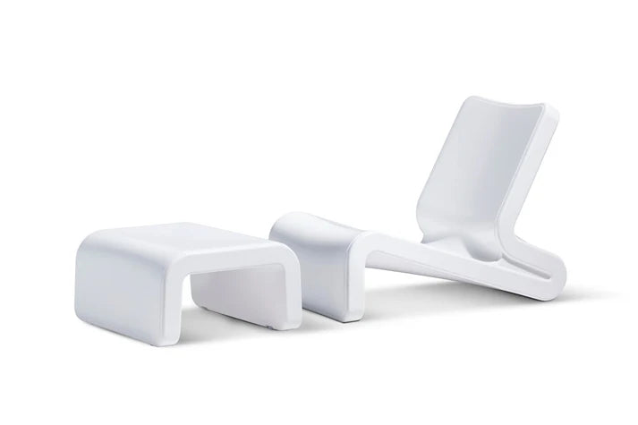 Line Lounge Chair – Modern In-Pool Lounge Chair for Baja & Sun Shelves with Optional Line Ottoman