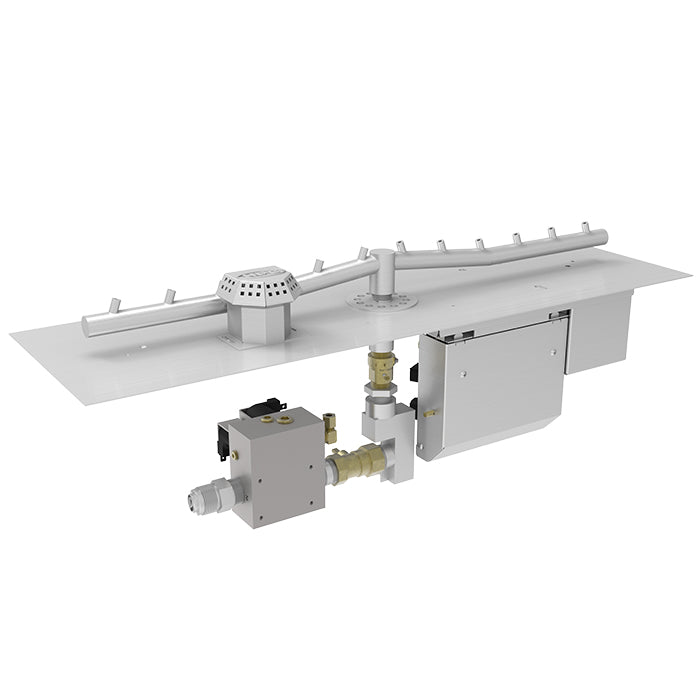 HPC 48" CSA Certified Linear Flat Fire Pit Insert with Electronic Ignition - ON/OFF - Propane Fuel