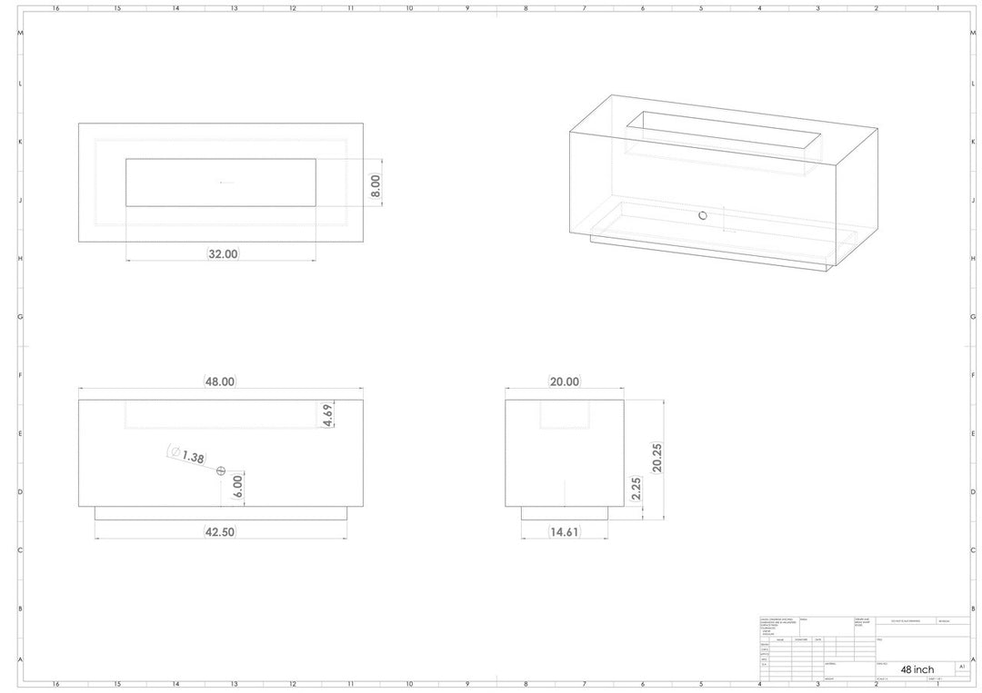 Linear Fire Pit 48" - 190K BTU