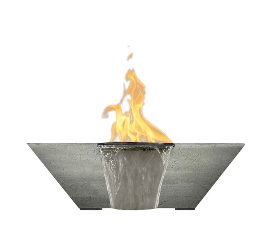 Lombard-P Fire Bowl – 29" Concrete Gas Fire Pit (65,000 BTUs, NG or Propane)