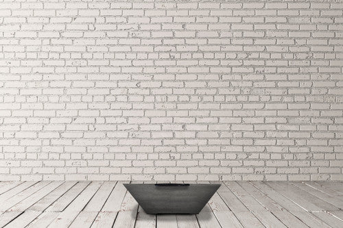 Lombard-P Fire & Water Bowl – 29" Concrete Poolside Fire and Water Feature (65,000 BTUs, NG or Propane)
