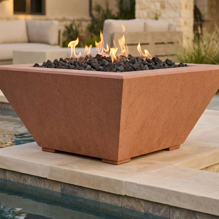 Lombard-P Tall Fire Bowl – 32" Luxury Outdoor Gas Fire Pit (65,000 BTUs, NG or Propane)