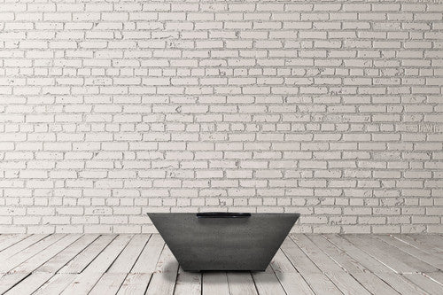 Lombard-P Tall Water Bowl – 32" Concrete Poolside Water Feature with 11" Scupper