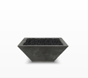 Lombard Fire Table – 65,000 BTU Square Outdoor Gas Fire Pit in Handcrafted Pewter Finish