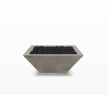 Lombard Fire Table – 65,000 BTU Square Outdoor Gas Fire Pit in Handcrafted Pewter Finish