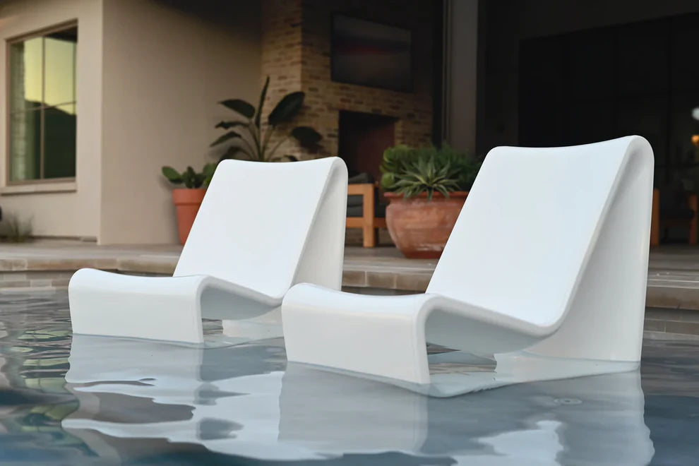 Loop Lounge Chair – Modern Outdoor & In-Pool Lounge Chair for Tanning Ledges with Optional Loop Side Table