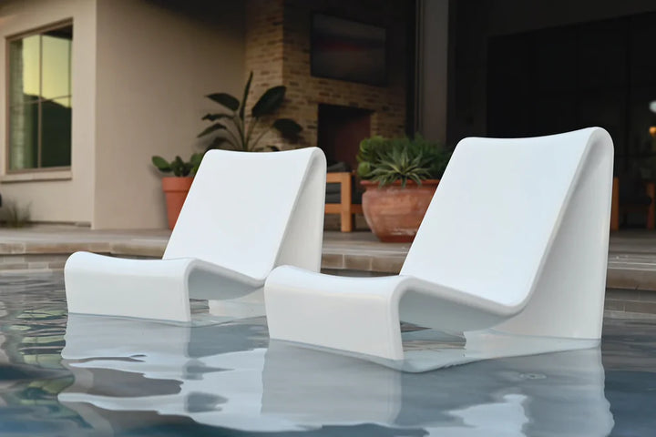 Loop Lounge Chair – Modern Outdoor & In-Pool Lounge Chair for Tanning Ledges with Optional Loop Side Table