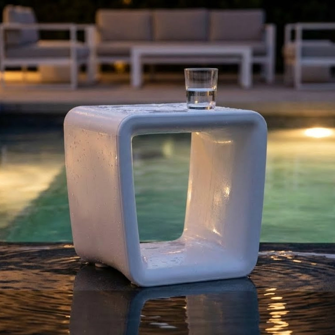 Loop Table - Modern In-Pool Side Table for Tanning Ledges, Baja & Sun Shelves
