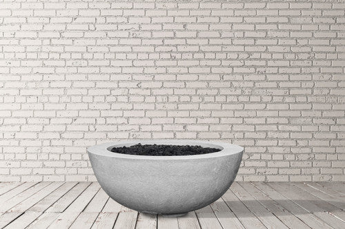 Moderno 8 Fire Bowl – 39" Hand-Crafted Concrete Gas Fire Pit, Taller Design (65,000 BTUs, Natural Gas or Propane)