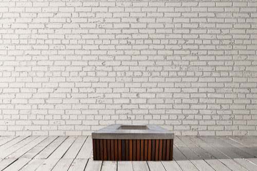 Manchester Fire Table – 42" Square Gas Fire Pit with Brazilian Hardwood & Concrete (65,000 BTUs, Propane/Natural Gas)