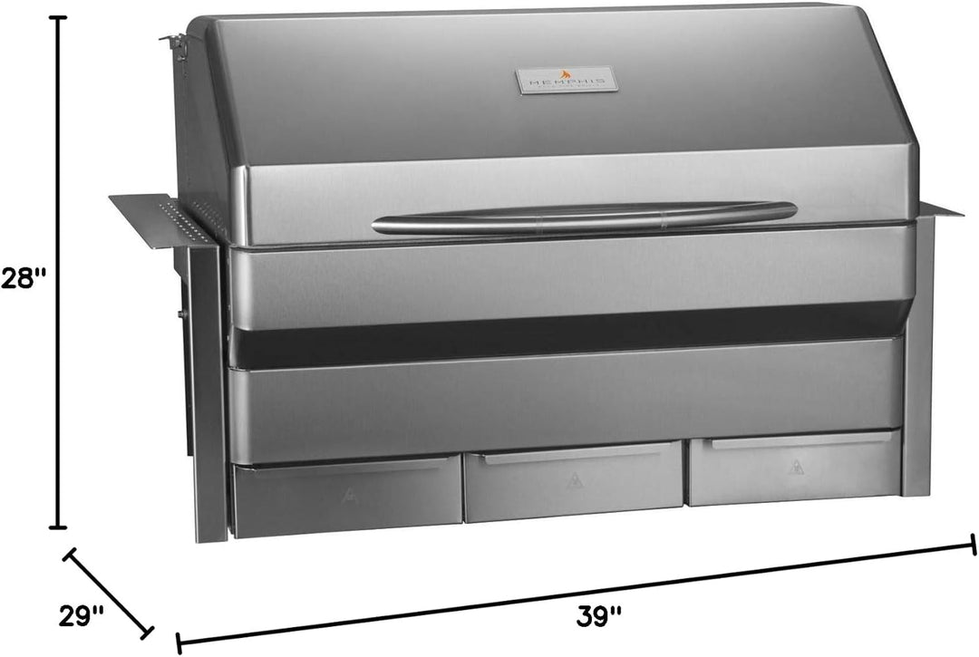 Memphis Grills Elite ITC3 Wi-Fi Monitored 39-Inch 304 Stainless Steel Built-In Pellet Grill