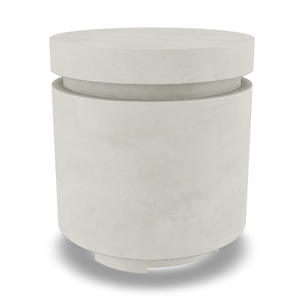 Mod 20" Round Concrete Propane Tank Enclosure & Outdoor End Table – Lightweight GFRC Design