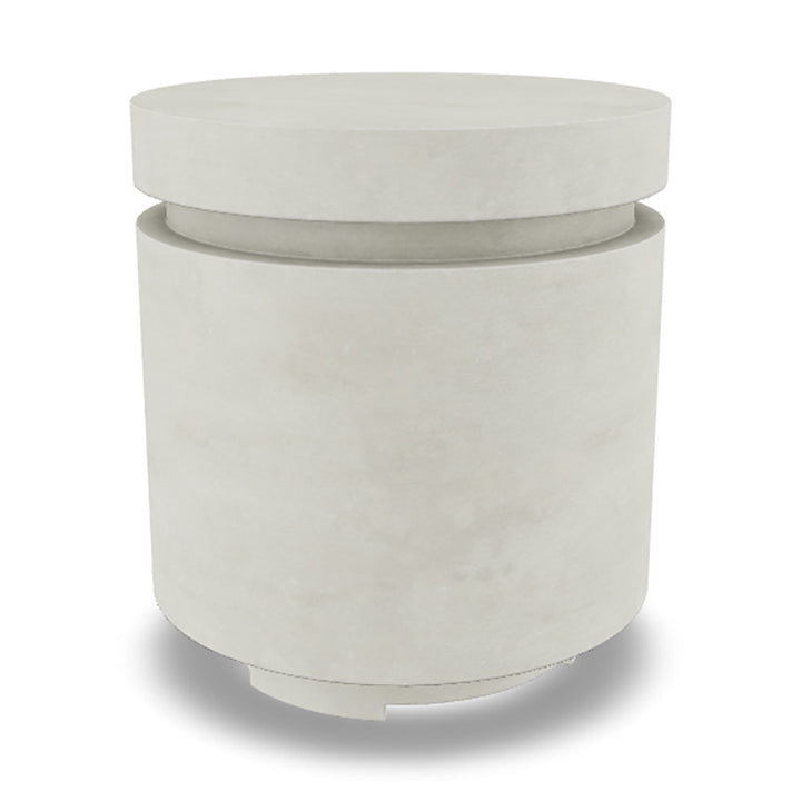 Mod 20" Round Concrete Propane Tank Enclosure & Outdoor End Table – Lightweight GFRC Design