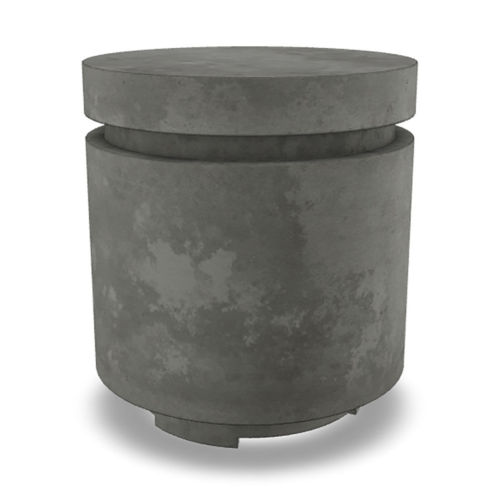 Mod 20" Round Concrete Propane Tank Enclosure & Outdoor End Table – Lightweight GFRC Design