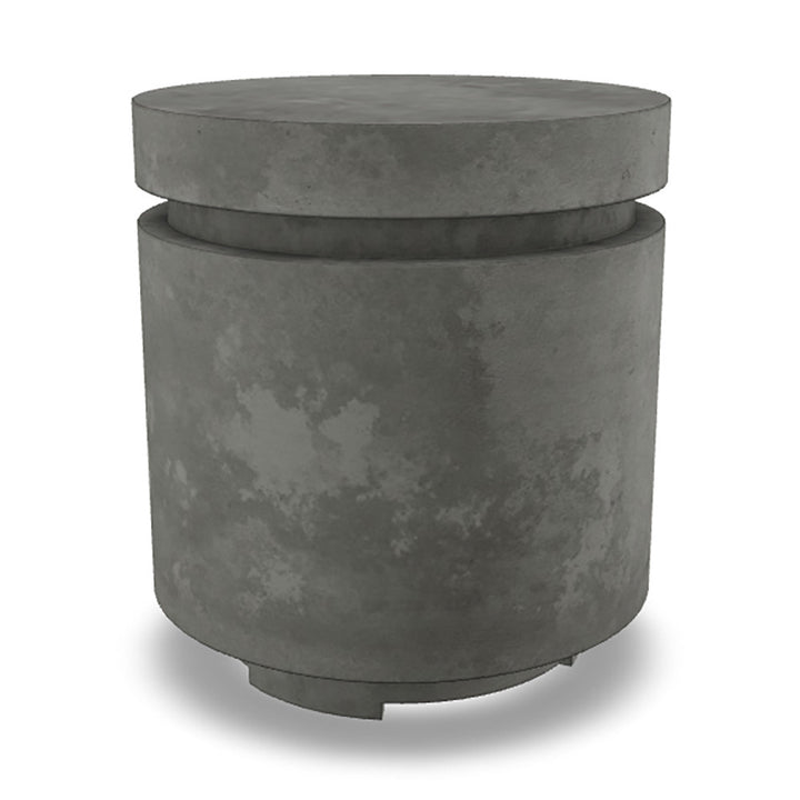 Mod 20" Round Concrete Propane Tank Enclosure & Outdoor End Table – Lightweight GFRC Design