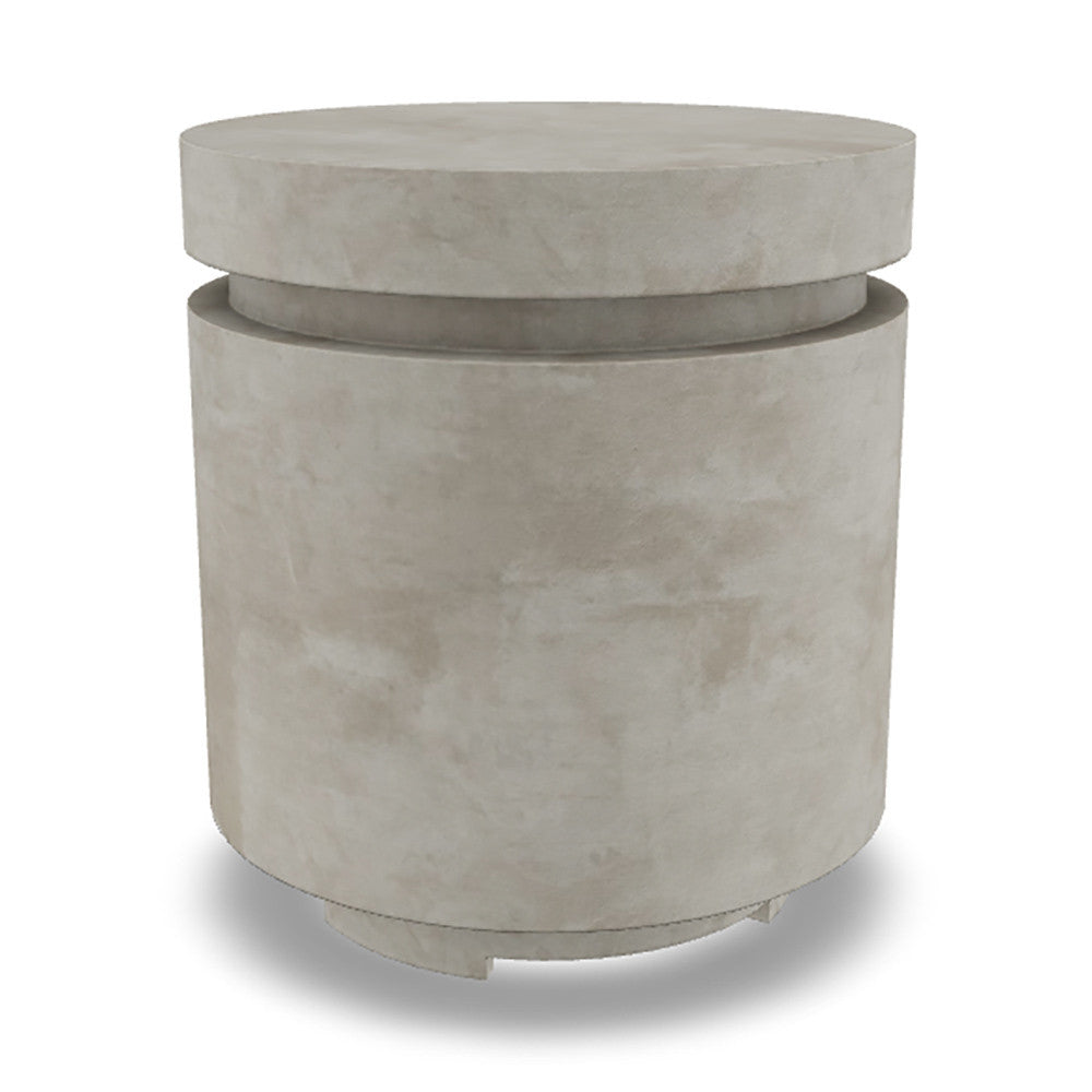 Mod 20" Round Concrete Propane Tank Enclosure & Outdoor End Table – Lightweight GFRC Design