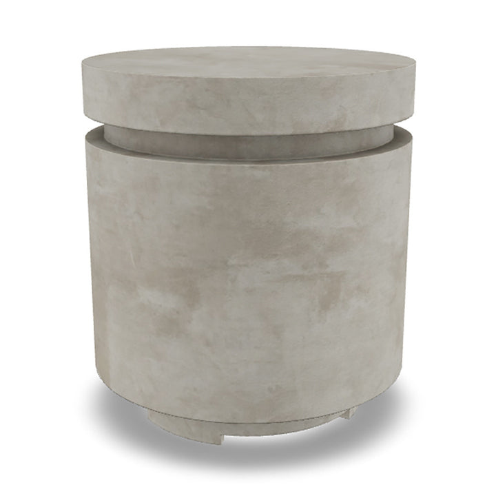 Mod 20" Round Concrete Propane Tank Enclosure & Outdoor End Table – Lightweight GFRC Design