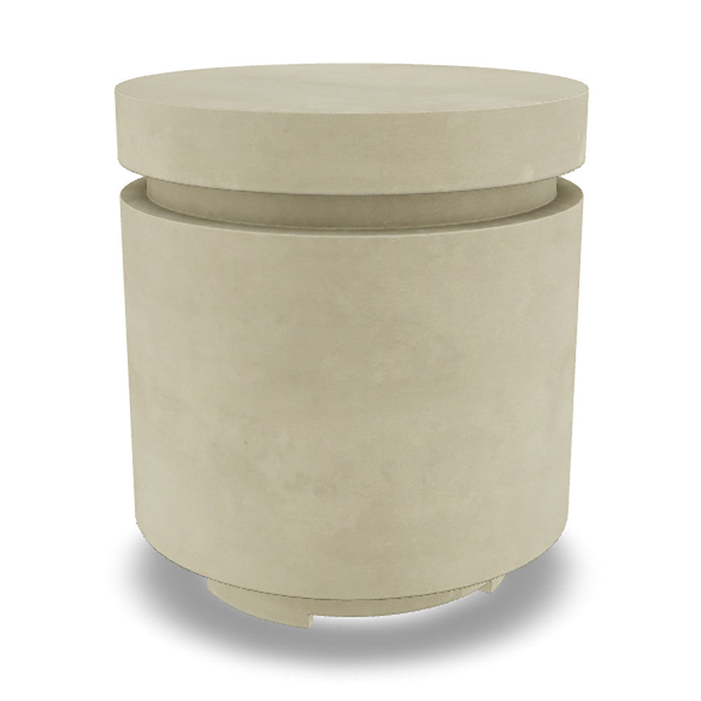 Mod 20" Round Concrete Propane Tank Enclosure & Outdoor End Table – Lightweight GFRC Design
