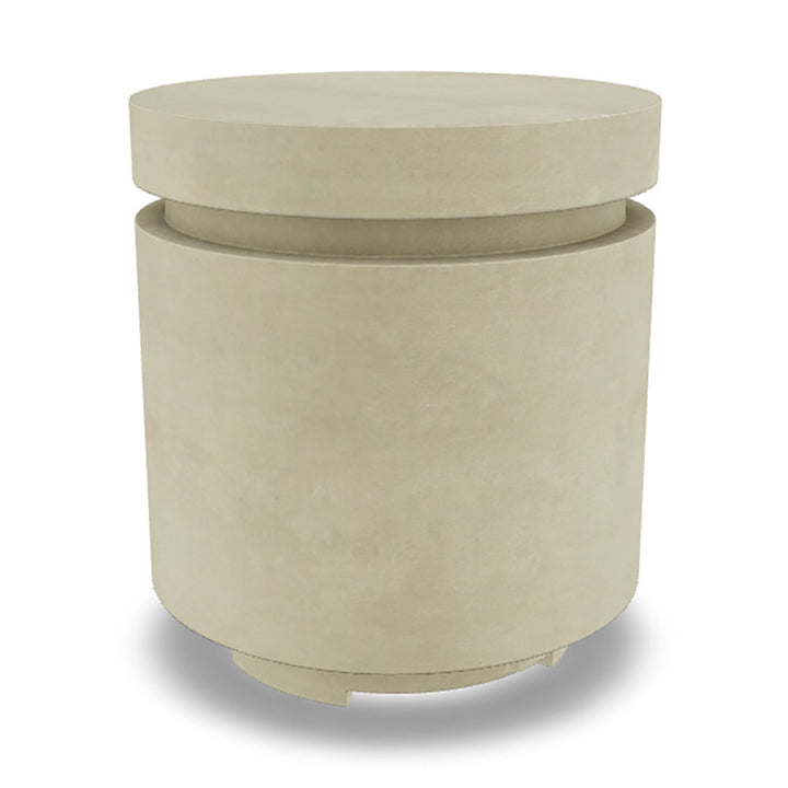Mod 20" Round Concrete Propane Tank Enclosure & Outdoor End Table – Lightweight GFRC Design
