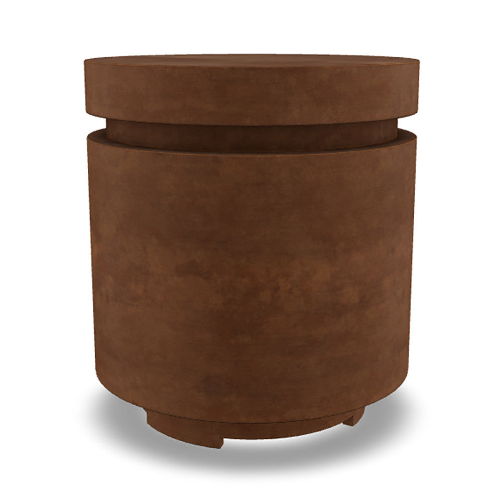 Mod 20" Round Concrete Propane Tank Enclosure & Outdoor End Table – Lightweight GFRC Design
