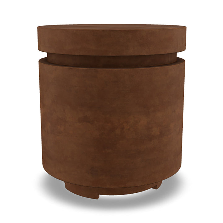 Mod 20" Round Concrete Propane Tank Enclosure & Outdoor End Table – Lightweight GFRC Design
