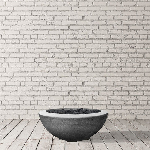 Moderno 2 Water Bowl – 29" Compact Concrete Poolside Water Feature with 11" Scupper