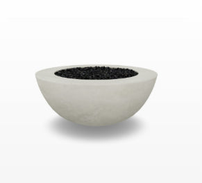 Moderno 5 Outdoor Fire Bowl – 36” Wide Surface Handcrafted Concrete Gas Fire Pit