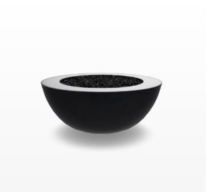 Moderno 5 Outdoor Fire Bowl – 36” Wide Surface Handcrafted Concrete Gas Fire Pit
