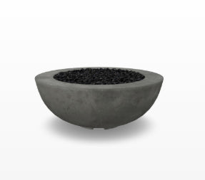 Moderno 6 Outdoor Fire Bowl – 39” Wide Rim Concrete Gas Fire Pit with 5.5” Surface Edge
