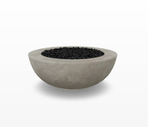 Moderno 6 Outdoor Fire Bowl – 39” Wide Rim Concrete Gas Fire Pit with 5.5” Surface Edge