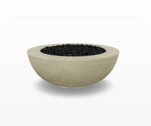 Moderno 6 Outdoor Fire Bowl – 39” Wide Rim Concrete Gas Fire Pit with 5.5” Surface Edge