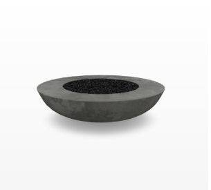 Moderno 70 Outdoor Fire Bowl – 70” Extra-Large Handcrafted Concrete Gas Fire Pit with Optional 14” Rim