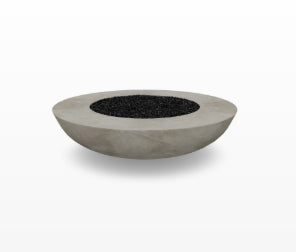 Moderno 70 Outdoor Fire Bowl – 70” Extra-Large Handcrafted Concrete Gas Fire Pit with Optional 14” Rim