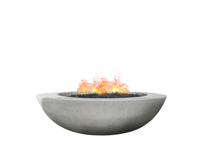 Moderno 70 Outdoor Fire Bowl – 70” Extra-Large Handcrafted Concrete Gas Fire Pit with Optional 14” Rim
