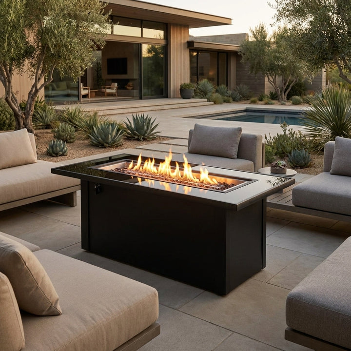 Outdoor Greatroom - Monte Carlo Linear Gas Fire Pit Table